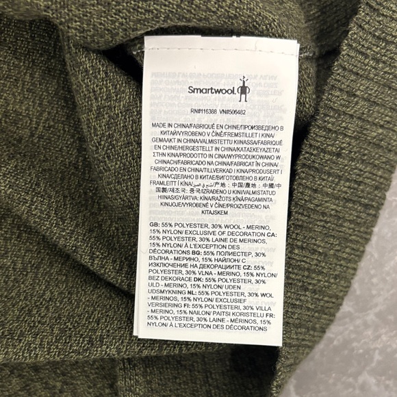 Smartwool Men’s Sparwood Crew Sweater North woods Heather Large NWT - Picture 4 of 7